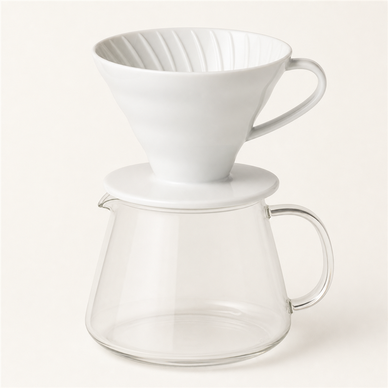 Hario V60 plastic dripper — our recommended first pour-over for beginners